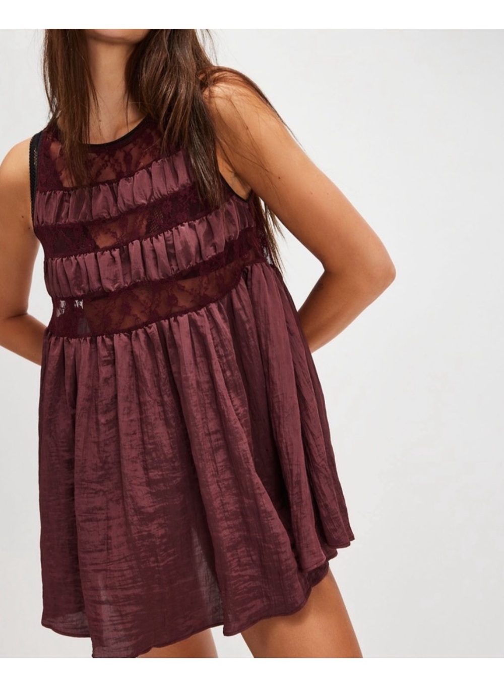 Free People Current Obsession Mini Slip dress